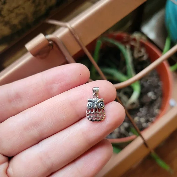 New 925 Sterling Silver Dainty Owl Charm
