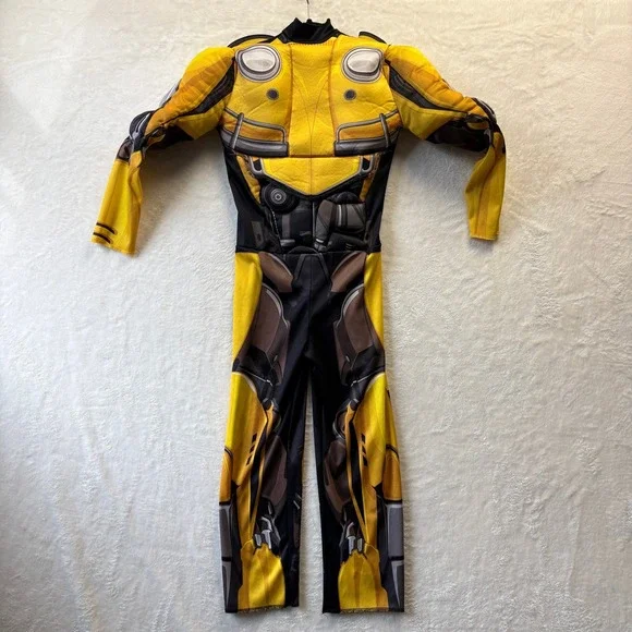 Disguise Transformers Bumblebee Costume Jumpsuit Kids Size S P‎ 4-6