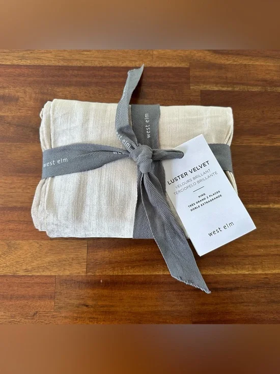 West Elm Luster Velvet Gold King Pillowcase Pillow Sham - NEW NWT