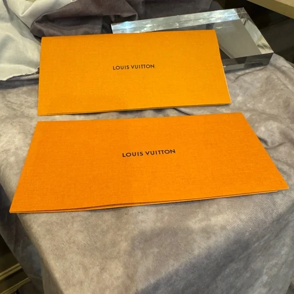 Louis Vuitton Orange  Receipt‎ Envelopes set of 2