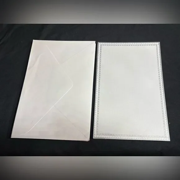 40 New! Printable Silver Border Cardstock Invitations Includes 30 Envelopes