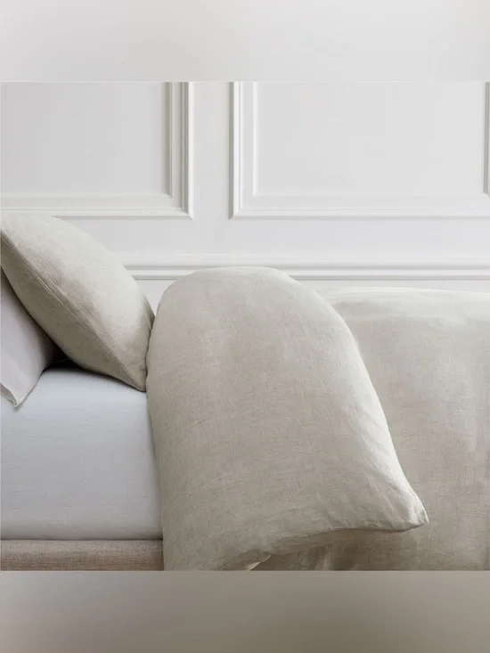 West Elm European Flax Linen Sham in Natural Color NEW size King Set of 2