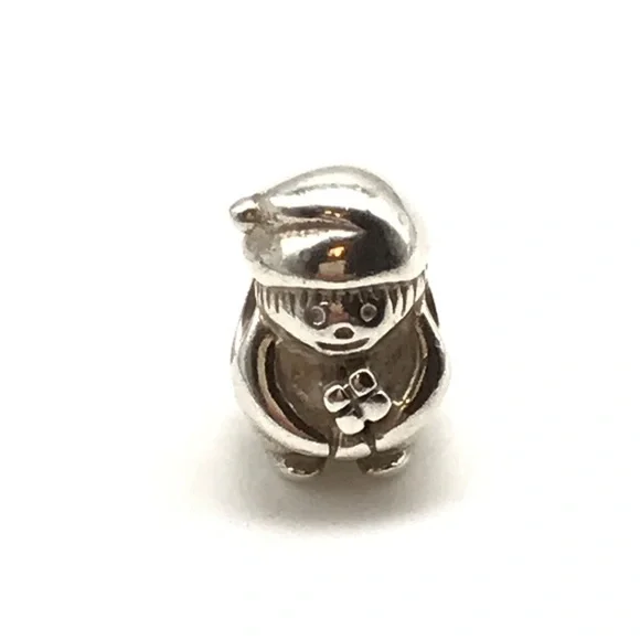 Pandora Retired Little Boy Child Holding Flower Charm