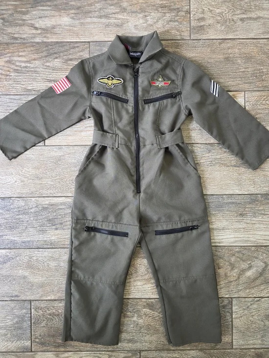 Top Gun Maverick Flight Halloween Costume Pilot Flight Jumpsuit Hallows Eve Sz 4
