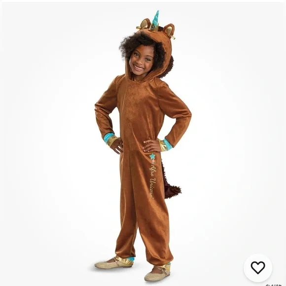 NEW Girl's Deluxe Afro Unicorn Jumpsuit Costume - Disguise Costumes