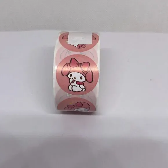 500 Pieces/roll 1inch Melody Label Stickers Hello Kitty