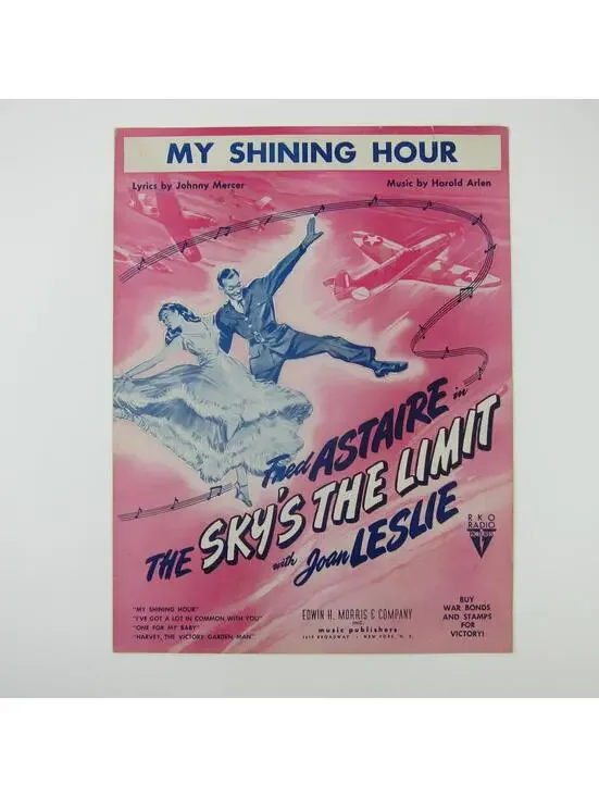 Sheet Music My Shining Hour The Sky's The Limit Fred Astaire Joan Leslie 1943