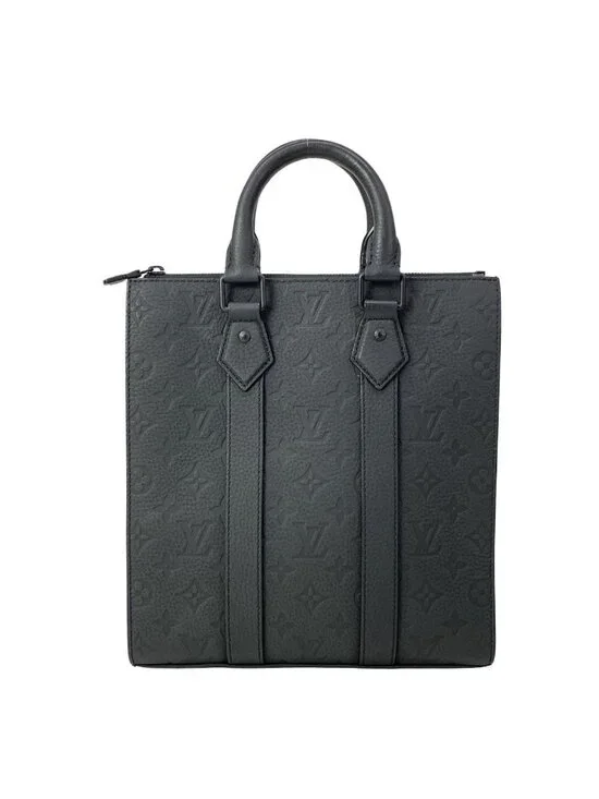 Louis Vuitton Handbag Taurillon Monogram Sac Plat Cross Noir Leather Cowhide