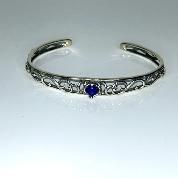 NWOT Carolyn Pollack American West Sterling Silver Blue Lapis Cuff Bracelet Boho
