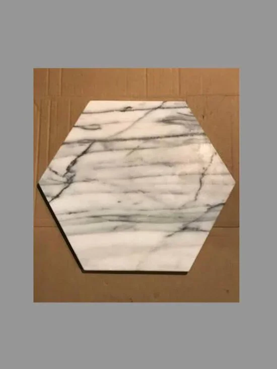 West Elm Hexagon White Marble