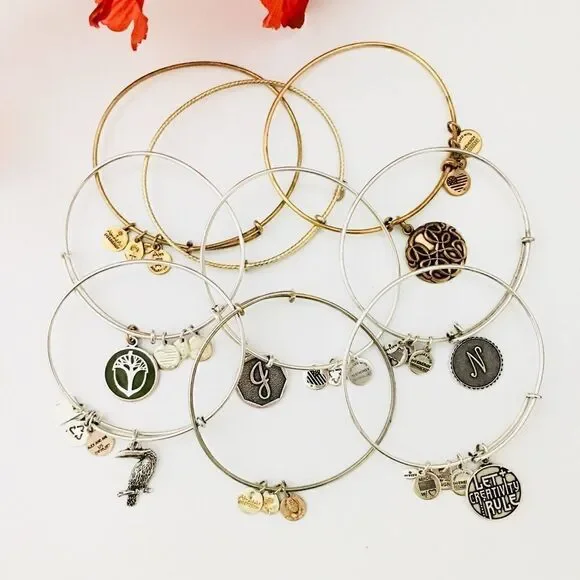9 Alex & Ani Bracelets