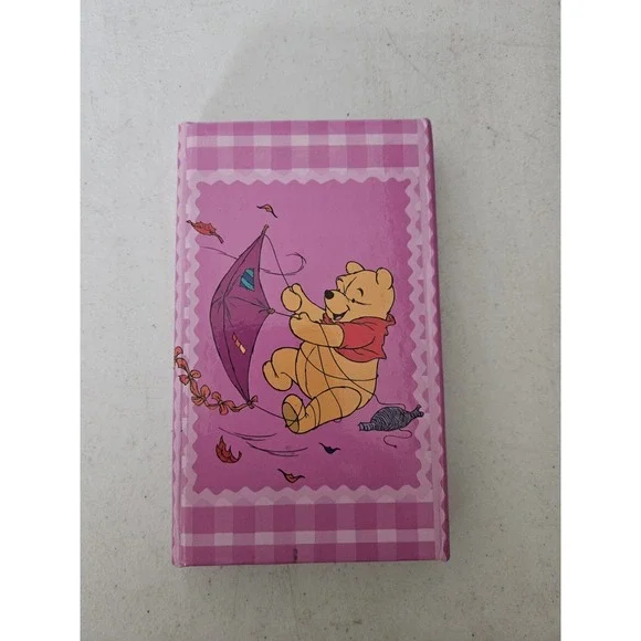 Vintage Disney Winnie the Pooh Address Book 1997 Pink Gingham Pocket Telephone