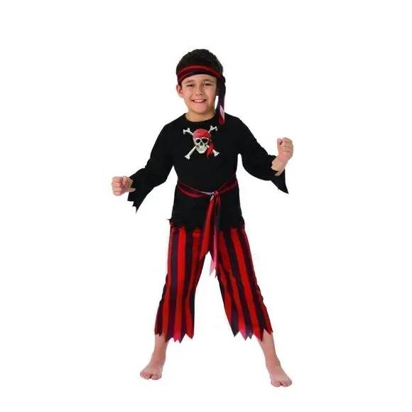 Nwt Pirate Boy Costume Kids Book Day Fancy Dress Outfit Pirates Caribbean
