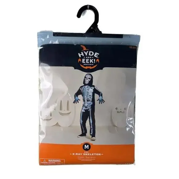 Hyde and EEK! Boutique Kids X-Ray‎ Skeleton Halloween Costume Size Large (12-14)