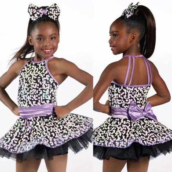 WEISSMAN Dance Costume ballet jazz sequins SET IT OFF 12478 LC child-L, adult -S