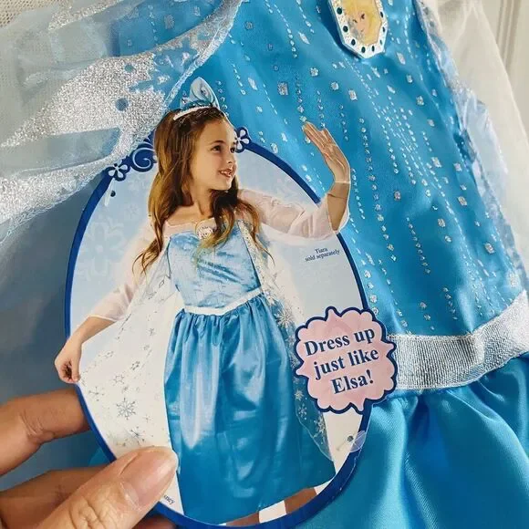 Disney Frozen Elsa Dress size S 4/6X Pretend Play Costume NEW