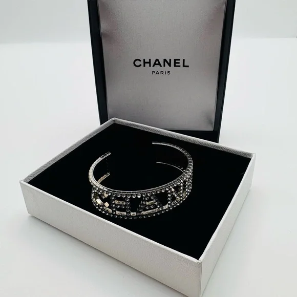 Chanel Silver Cuff Bracelet - Authentic