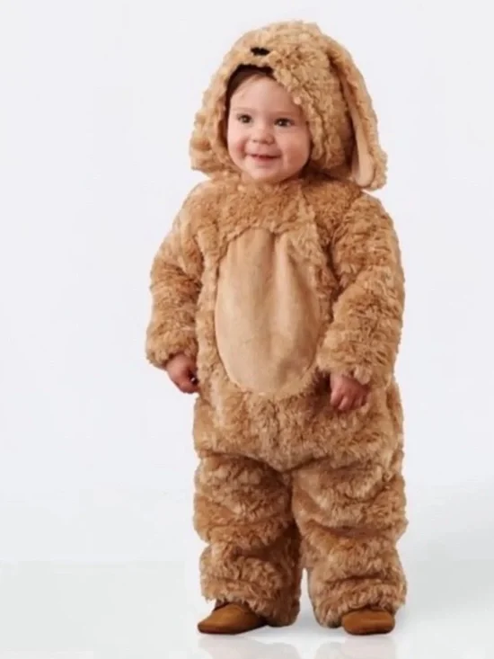Pottery Barn Kids Baby Dog Halloween Costume 6-12M Very Fluffy Plush Puppy