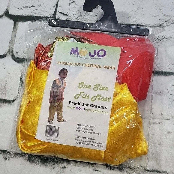 Mojo Play Costume Korean Boy Cultural Wear‎ Dress-Up Pretend Fits PreK-1st Grade