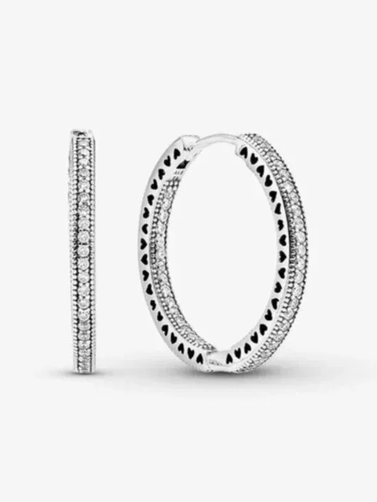Pandora hearts of pandora hoop earrings
