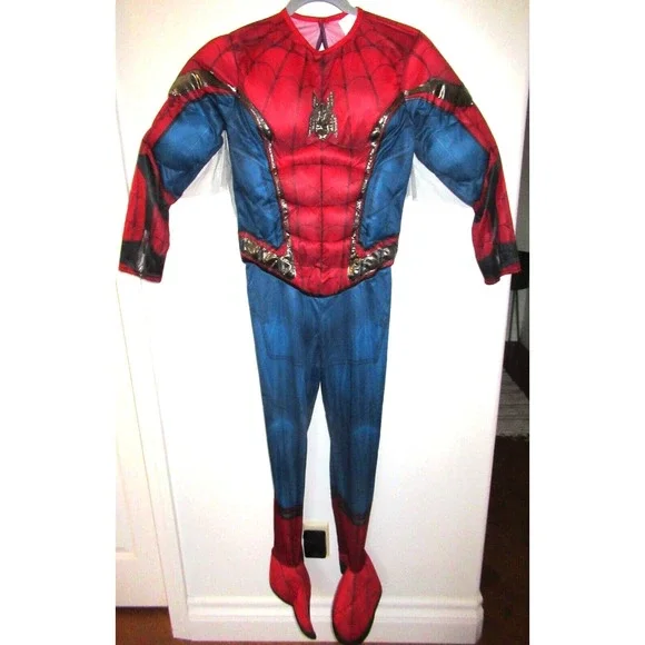 Rubies Marvel Spiderman Padded 1 Piece Costume Youth Size Large NO Gloves/Mask