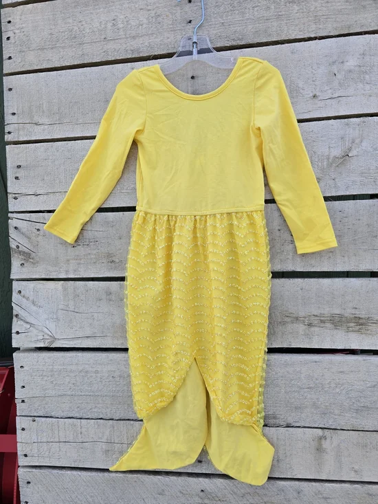 Yellow  Mermaid Dress - Girls