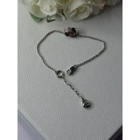 Ewa 925 Sterling Silver CZ Bracelet Length 7/ 8.5 Inch