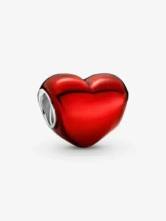 PANDORA Metallic Red Heart Charm