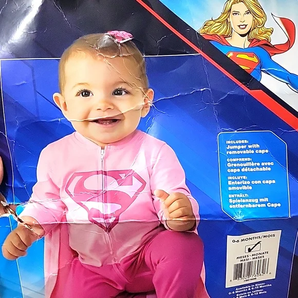 DC Super Friends Supergirl Superhero Halloween Costume Child Infant 0-6 months