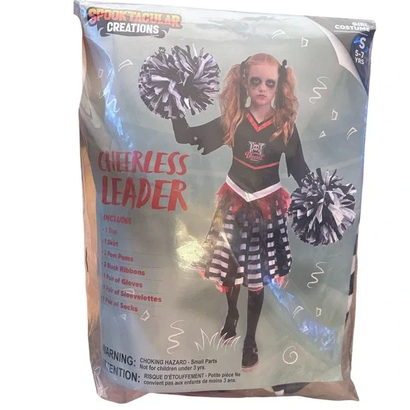 Spooktacular‎ Creations Cheerless Leader Zombie Cheerleader Costume 5-7 years Sm