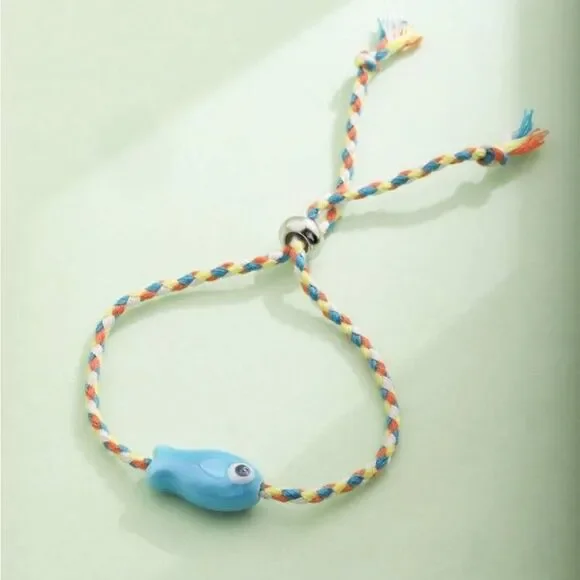 Colorful Fish Charm Bracelet S976