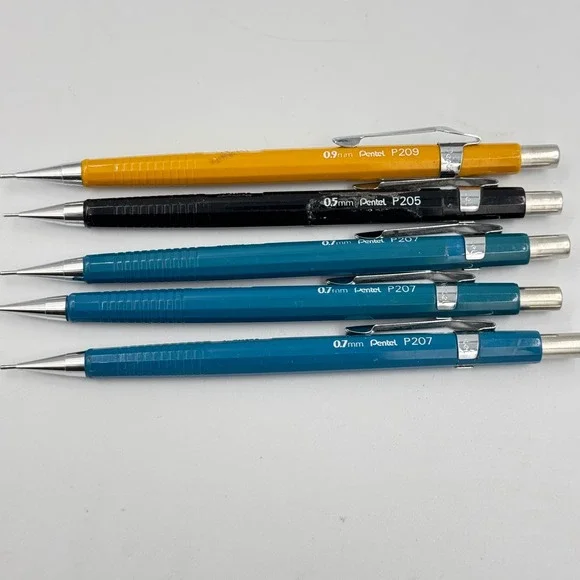 Pentel Mechanical Pencil Set Multi P205 P207 P209 Drafting Lot 5ct
