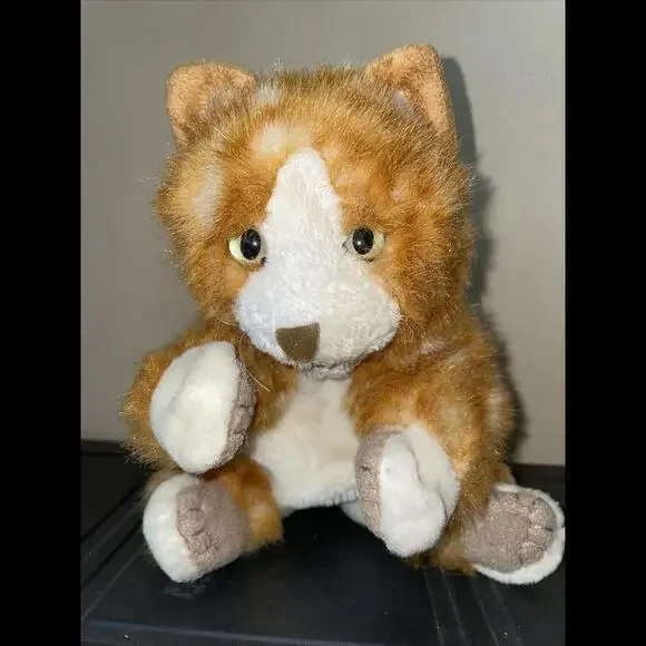 Folkmanis Orange Tabby Kitten Puppet Kitty Cat Soft‎ Cozy Plush