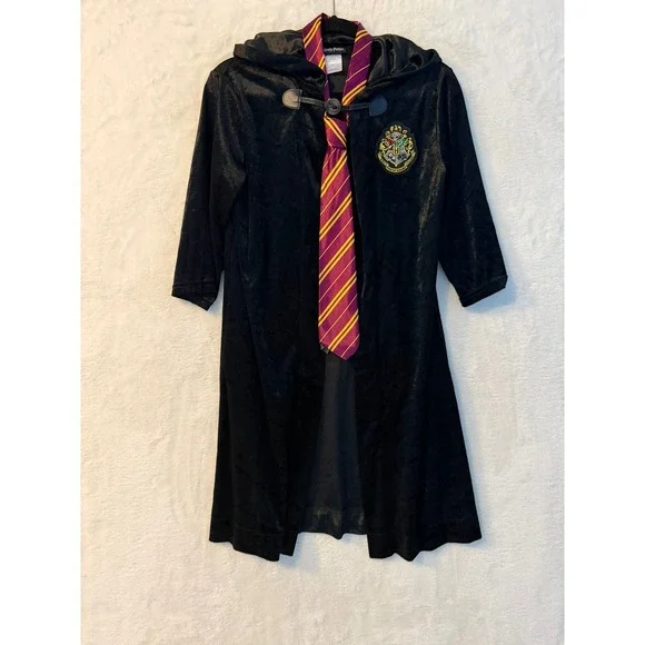 Harry Potter Hogwarts Robe with Tie Black Velvet Costume Medium Jerry Leigh