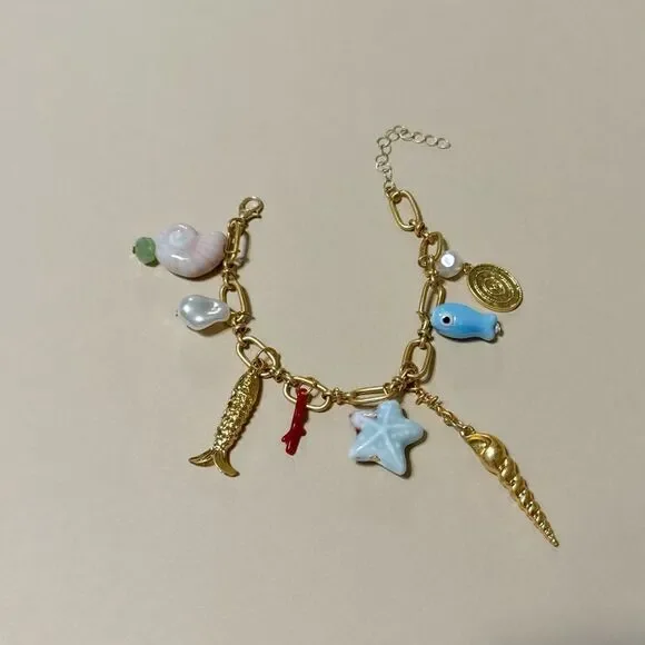 Sea charm bracelet N727