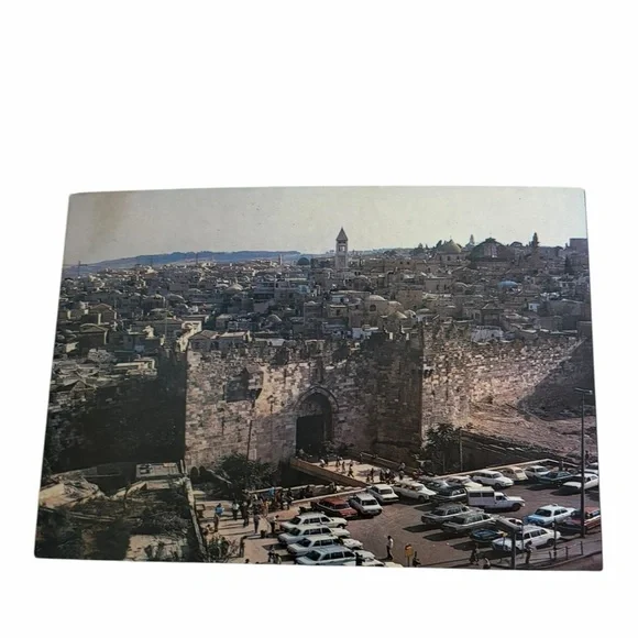 Jerusalem Old City Gate Postcard – Historic Architecture – Travel Collectible