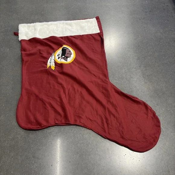 Redskin Stocking Halloween Costume Christmas NFL Commanders Burgandy 1 Sz Adult‎