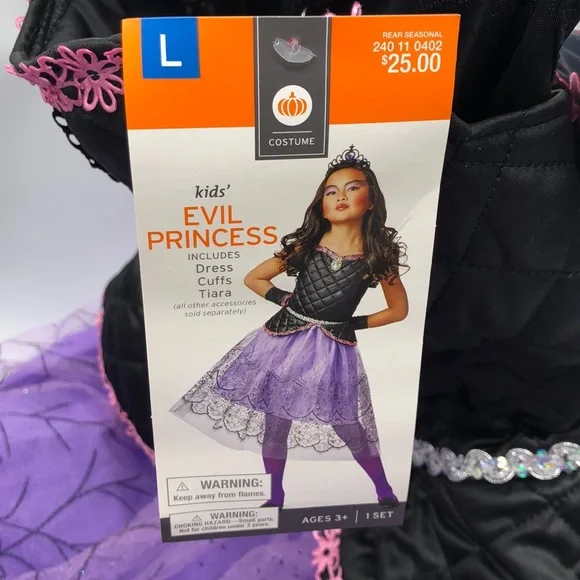 Kids‎ Dress-Up Costume EVIL PRINCESS Large