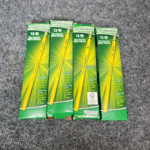 Ticonderoga‎ Wood-Cased Pencils Unsharpened #2 HB Soft Yellow 47 Count