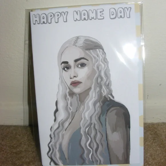 Game of Thrones Daenerys Happy Name Day Card handmade