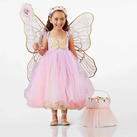 Pottery Barn Kids Lavender Butterfly Fairy Wand Halloween Costume 7-8
