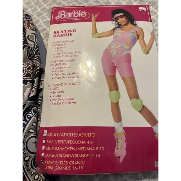 Adults Barbie® Movie Pink & Yellow Skating Barbie Costume - Extra Large 16-18