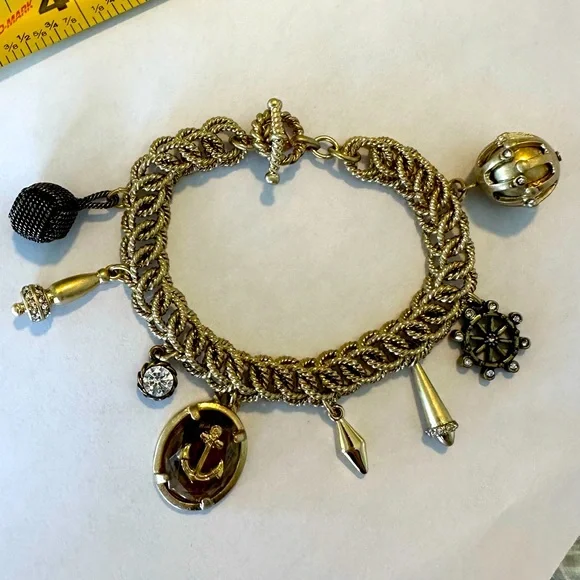 Banana Republic Nautical Theme Gold-tone Bracelet