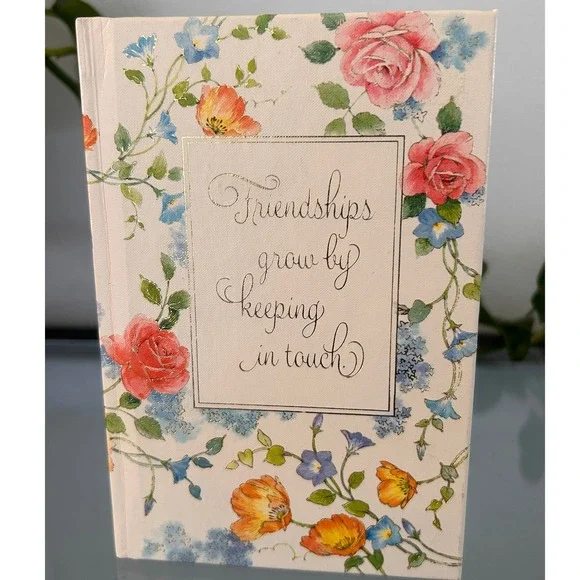 Vintage 1980 Hallmark Floral Address Book 
