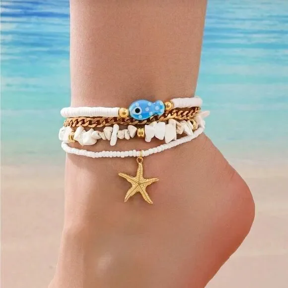 Elegant anklet set N1211