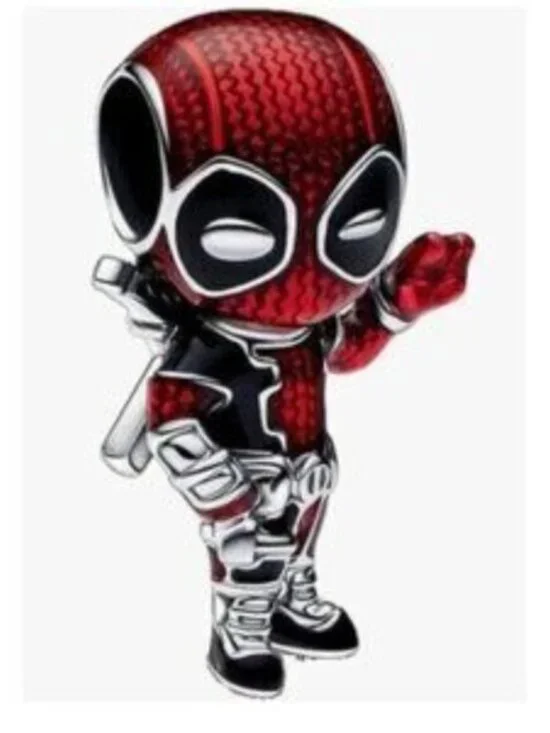 2024 New Marvel Deadpool Charm Red Dead Man Charm Fit Pandora Bracelet