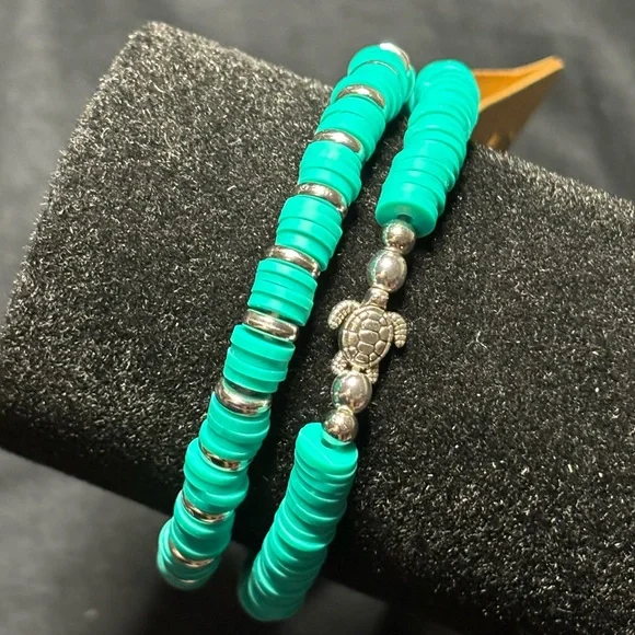🌹 New handmade Clay mix beads bracelet