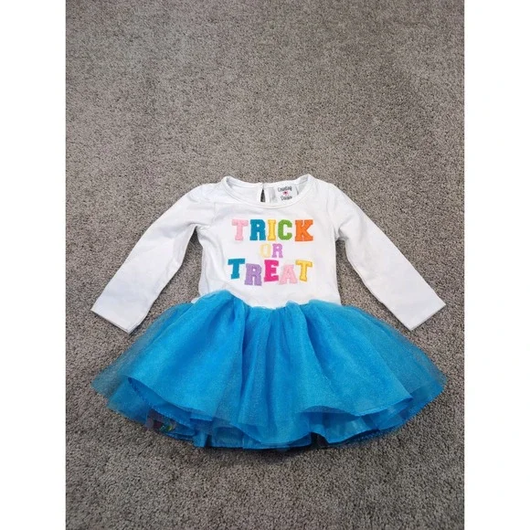 Counting Daisies Toddler Girls Turquoise Trick or Treat‎ Tutu Dress 3T
