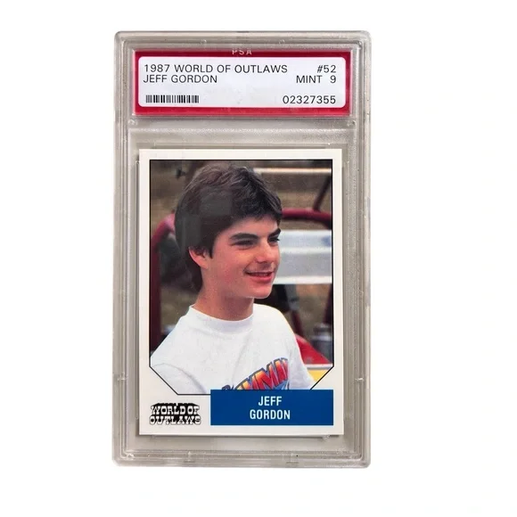 1987 World of Outlaws Jeff Gordon Rookie Card #52 PSA 9 MINT – NASCAR‎ Racing