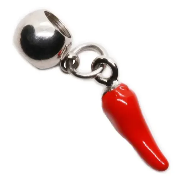Elegant Red Pepper Charm Pendant - Chili Pepper Jewelry for Red Decor